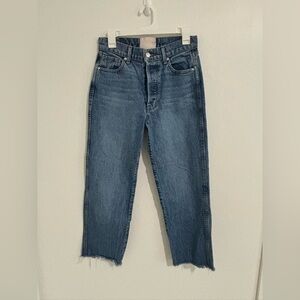 Revice Denim Straight Leg Jeans Size 27 (Fits Like 6) Raw Hem
